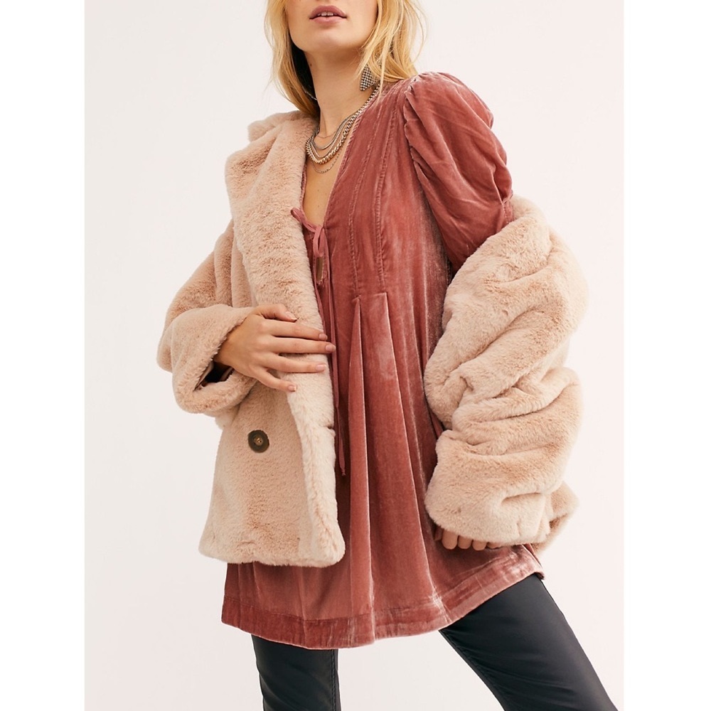 Free People Adelle Velvet Tunic in Canyon Arroyo